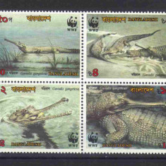 Bangladesh 1990, Fauna, WWF, serie neuzata, MNH