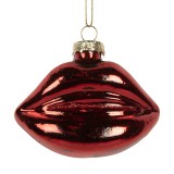 Cumpara ieftin Set 6 ornamente brad Craciun sticla rosie 8x4x7 cm