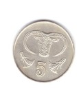 Moneda Cipru 5 cents/centi 1985, stare buna, curata