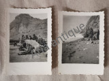 Lot 2 fotografii 1944 Militari Rom&acirc;ni in Sudak Crimeea format 5x7cm
