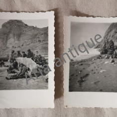 Lot 2 fotografii 1944 Militari Români in Sudak Crimeea format 5x7cm