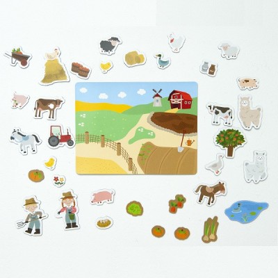 Joc educativ cu puzzle magnetic, Mica Ferma foto