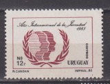 ANUL INTERNATIONAL AL TINERETULUI 1985 URUGUAY MI. 1715 MNH, Nestampilat