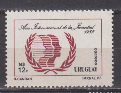 ANUL INTERNATIONAL AL TINERETULUI 1985 URUGUAY MI. 1715 MNH foto