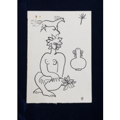 TUDOR JEBELEANU , DESENE ORIGINALE , ANII &#039; 60