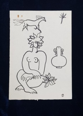 TUDOR JEBELEANU , DESENE ORIGINALE , ANII &amp;#039; 60 foto