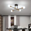 Lustra Modernist Gentile, 4x E27, Negru si Auriu, Design Modern ModernLight Concept, Oem