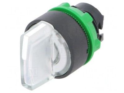 Comutator Rotativ 22mm Alb LED IP66 foto