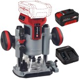 Einhell TP-RO 18 Li BL PXC + Starter Kit - Masina de frezat 6 8 mm motor fara perii + Set 1 acumulator si incarcator Li-Ion 18 V 4 Ah