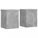 Cumpara ieftin Suport de plante, 2 buc., gri beton, 15x15x20 cm lemn prelucrat