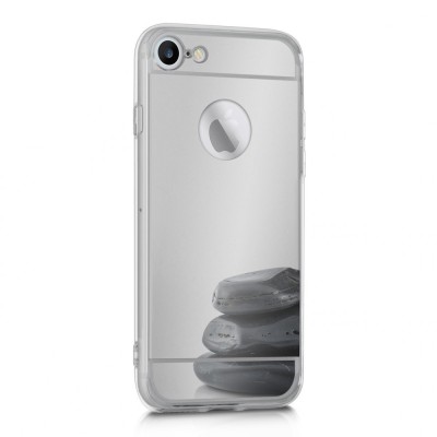 Husa protectie efect oglinda pentru iPhone 6 / 6S, Luxury Silver Plated foto