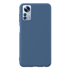 Husa compatibila cu xiaomi 12x 5g, matte efect, camera ultra safe, htpmag, navy