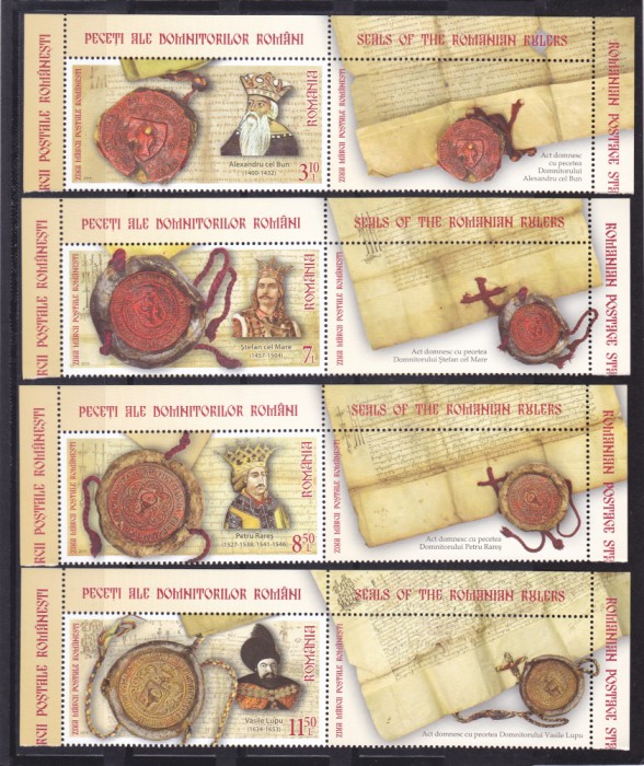 ROMANIA 2019 - PECETI ALE DOMNITORILOR ROMANI - VINIETA , MNH - LP 2248