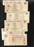 Zimbabwe 20 dollars 2006 F - VF pret pe bucata