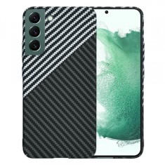 Husa pentru Samsung Galaxy S22+ 5G S906, Techsuit, Carbonite FiberShell, Neagra Gri foto