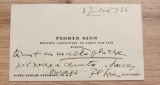 Carte de vizita Florin Sion / Decanul Facultatii de Drept Iasi