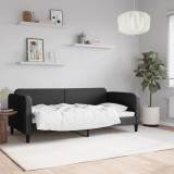VidaXL Cadru de pat, negru, 90x190 cm, material textil