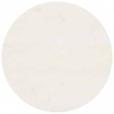 vidaXL Blat de masă, alb, Ø70x2,5 cm, lemn masiv de pin