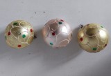 Lot 3 globuri de sticla vechi romanesti decor pom de Craciun, brad anii 80