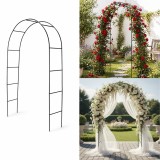 Pergola gradina, arcada metalica pentru flori, 240x140x37 cm