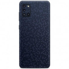 Set Folii Skin Acoperire 360 Compatibile cu Samsung Galaxy A31 (Set 2) - ApcGsm Wraps HoneyComb Blue