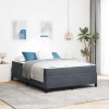 VidaXL Cadru de pat Gri &icirc;nchis, gri și alb 140 x 200 cm Catifea 3399067