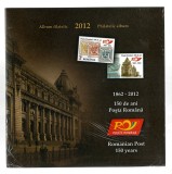 Album filatelic - 150 de ani Poșta Rom&acirc;nă - 1862-2012 (bilingv) 2012, &icirc;n folie
