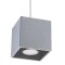 Lampă Suspendată Quad Gri Aluminiu 1 Bec Pătrat Modern De Interior