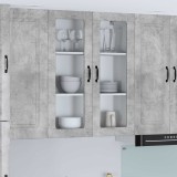 vidaXL Dulap suspendat de bucătărie Gri din beton 80 x 31 x 100 cm 885158