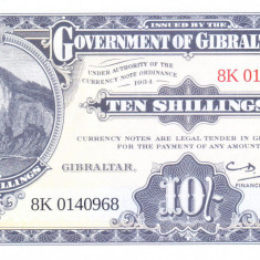 Bancnota Gibraltar 10 Shilingi 2018 - UNC ( replica oficiala - World Tourism )
