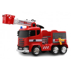Masinuta de pompieri electrica pentru copii, Kinderauto B911, 140W, 12V-10Ah, bluetooth, rosie