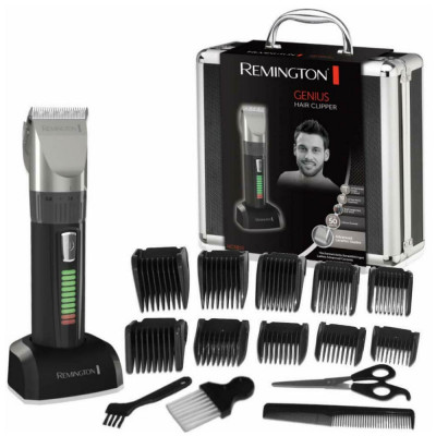 Remington HC 5810 Genius Hair Clipper, Wireless, 10 Atașamente, Accesorii, Negru/Gri foto