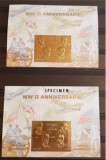 GUYANA PERSONALITATI ANIVERSARE APOLLO 11 2 BLOCURI &amp;2 BLOCURI SPECIMEN MNH, Nestampilat
