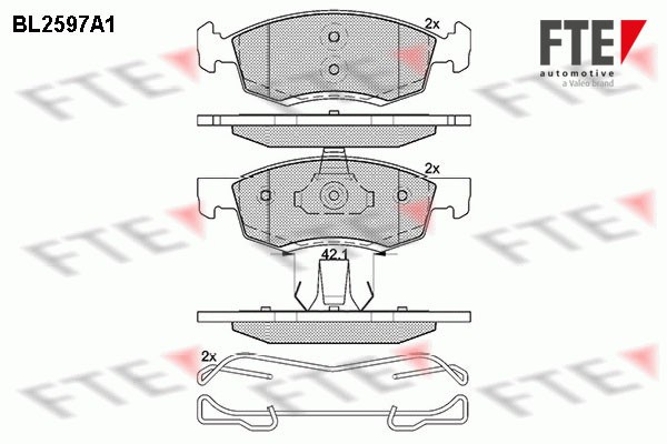 FTE 9010848 set placute frana disc