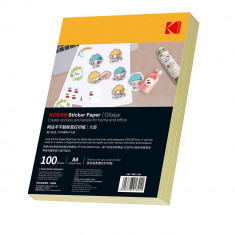 Hartie foto Sticker glossy Kodak, format A4, printare laser, top 100 coli foto
