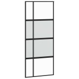 Cumpara ieftin Usa glisanta, negru, 90x205 cm, sticla securizata si aluminiu
