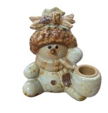 DECORAȚIUNE CRĂCIUN DIN CERAMICĂ CU SUPORT LUM&Acirc;NARE