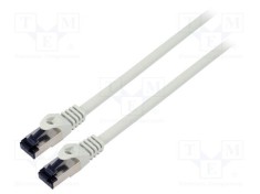 Patch cord S/FTP Cat 8.1 0,5m 26AWG LSZH gri LANBERG