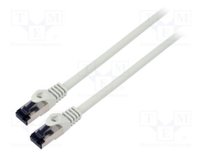 Patch cord S/FTP Cat 8.1 0,5m 26AWG LSZH gri LANBERG foto