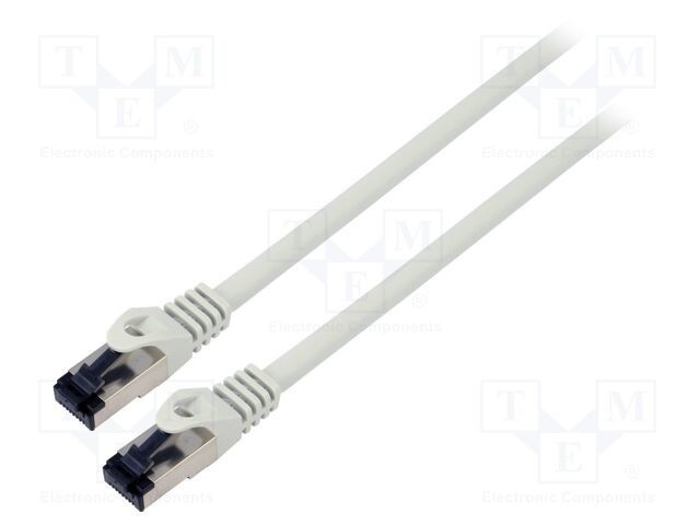 Patch cord S/FTP Cat 8.1 0,5m 26AWG LSZH gri LANBERG
