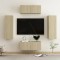 vidaXL Set de dulapuri TV, 4 piese, stejar sonoma, lemn prelucrat
