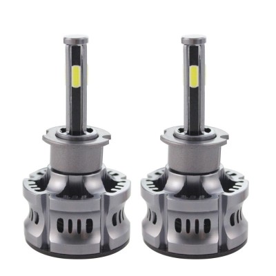 Set 2 LED-uri Auto Techstar&amp;reg; N8, H3, 50w, 5500 Lumeni, 3000K-8000K, AUTO, 12-24 Volti, COB, Canbus, Radiator Aluminiu, 3 Nuante foto