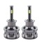 Set 2 LED-uri Auto Techstar&reg; N8, H3, 50w, 5500 Lumeni, 3000K-8000K, AUTO, 12-24 Volti, COB, Canbus, Radiator Aluminiu, 3 Nuante