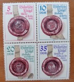 D.D.R-''ISTORIA SIGILIULUI''-BLOC DE 4 VAL.'' -MNH LUX-NESTAMPIL.-VEZI SCAN