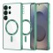 Husa MagSafe pentru Samsung Galaxy S25 Ultra S938, Techsuit, Luxury Crystal, Verde Deschis