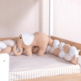 Lenjerie de pat MyKids Montessori 6 piese din bumbac, 95x195 cm, PS02