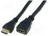 Cablu HDMI - HDMI, HDMI mufa, HDMI soclu, 3m, negru, ASSMANN - AK-330201-030-S