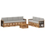 vidaXL Seturi de canapele cu pernă 8 pcs Lemn Solid de Acacia 3384112