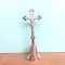 Cruce,crucifix ortodox din metal,cu Isus rastignit