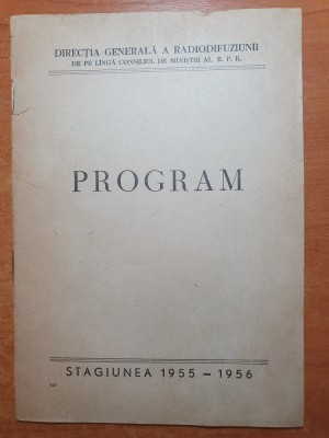 program directia generala a radiodifuziunii 1955-1956 foto